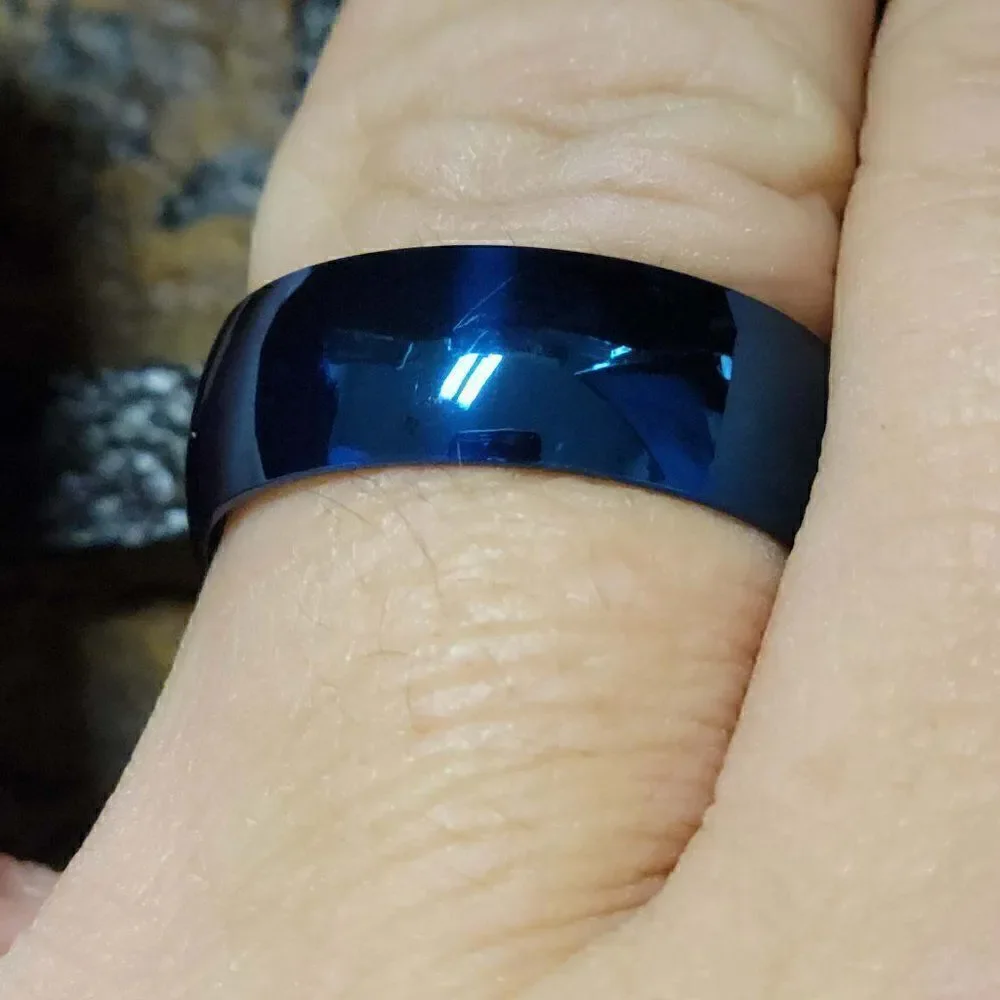 Men's Blue Promise Ring - Guys Promise Ring - Promise Ring For Him